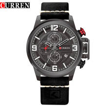 Curren Mens Watches Brand Luxury Leather Men Quartz Watch 2017 Casual Chronograph Sport Male Clock Wristwatch Relogio Masculino 2024 - buy cheap
