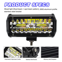 7 Inch 120W 40LED Work Light Bar Flood Spot Beam Offroad SUV Driving Fog Light 2024 - buy cheap