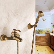 Conjunto de ducha BECOLA, grifo de baño antiguo de bronce, grifo de ducha y GZ-8301 de bañera 2024 - compra barato