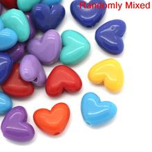 DoreenBeads Acrylic Spacer Beads Heart Mixed 14x11mm,100PCs(B23162) 2024 - buy cheap