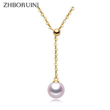 ZHBORUINI Fashion Necklace Pearl Jewelry Natural Pearls Adjustable Necklace 925 Sterling Silver Jewelry Pendants For Women Gift 2024 - buy cheap