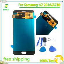 OLED 100% Tested No Dead Pixel A710 LCD Display Touch Screen Digitizer Assembly With Tools For Samsung Galaxy A7 2016 A710 LCDs 2024 - buy cheap