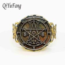 Qiyufang jewelry rings Antique VINTAGE Seal of Astaroth Sigil Ring jewelry steampunk for men women new 2017 charms steel bronze 2024 - buy cheap