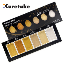 ZIG Kuretake GANSAI TAMBI Starry/Pearl/Gem Colors Solid Paints Metallic Gold Watercolor Pigment For Drawing Art Supplies 2024 - buy cheap