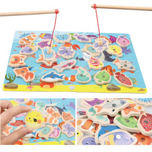 Детские игрушки для рыбалки детский магнитный деревянные развивающие игрушки для детей уличный игровой комплект 2024 - купить недорого