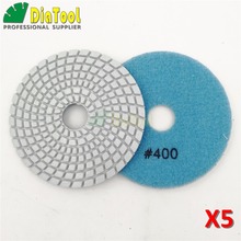 SHDIATOOL 10pcs 100mm/4" Grit400# Diamond Flexible Wet Polishing Pad Stone White Bond Spiral Sanding Disc Granite Polishing Disc 2024 - buy cheap
