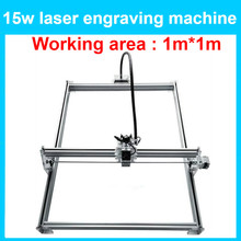 15w Diy mini laser engraving machine ,laser cutter metal marking machine support English software work size 1*1m laser engraver 2024 - buy cheap