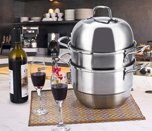 cooking steamer pot 28cm cookware set  SS#18/10 inox steamer pot stainless steel cooking pot thick pot 2024 - buy cheap