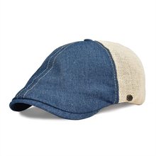 VOBOOM Denim Cotton Linen Flat Cap Men Women Ivy Caps Cabbie Beret Hat Boina 143 2024 - buy cheap