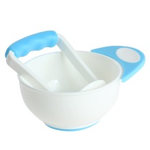 2020 Baby Learn Dishes Two-piece Grinding Bowl Handmade Grinding Food Supplement Children Infant Food Mills 4 Colors Available 2024 - buy cheap