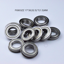 Flange Bearing 10pcs F6903ZZ 17*30(32.5)*7(mm) free shipping chrome steel Metal Sealed High speed Mechanical equipment parts 2024 - buy cheap