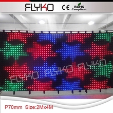 2m * 4m tono 7 cm, 1568leds de alto brillo LED video visión cortina/tela/pantalla/decoración de la boda envío gratis 2024 - compra barato