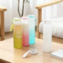 Taza de vidrio portátil para mujeres, tazas de té simples coreanas creativas, taza para beber para estudiantes simple y fresca 2024 - compra barato