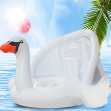 Inflatable Flamingo Swan Giant Pool Float Toys for Kids Baby Swimming Ring Circle Mat With Sunshade Swimming Pool Floats 2024 - buy cheap