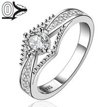  Wholesale Silver-plated Ring,Silver Fashion Jewelry,Women&Men Gift Two Lines Crystal Crown Silver Finger Rings 2024 - buy cheap