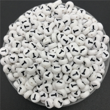 Abalorios en forma de letra Ovalada para fabricación de joyas, Cuentas de letras de 7mm, DIY, 100 Uds. 2024 - compra barato