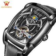 Automatic Watch Men Mechanical Watches 2018 Luxury Brand Tourbillon WristWatch Mens Square Skeleton Watch Relogio Masculino 2024 - buy cheap