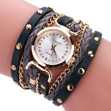 Women Watches Bracelet Watch Ladies Fashion Women's Weaved Rope Leather Band Gold Dial Quartz Wristwatches Creative Dec27 2024 - buy cheap