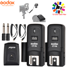 Godox-Disparador inalámbrico CT-16 para flash, transmisor por radiocontrol con 2 receptores y 16 canales, compatible con flash Speedlite para Canon, Nikon, Pentax 2024 - compra barato