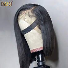 Pelo de BAISI 13x4 pelucas delanteras cortas de encaje recta 150% densidad doble dibujado brasileño pelo humano Bob peluca 2024 - compra barato