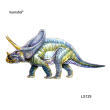Tatuagem temporária à prova d'água triceratops dinossauro masculino, adesivos de tatuagem falsa com animais perigosos para pesca, 30 peças 2024 - compre barato