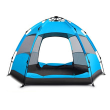 3-5/5-7 Person Upgraded Quick Open Automatic Mongolian Tent Dual Layer Hexagonal Yurt Waterproof Camping Tent Anti UV Beach Tent 2024 - buy cheap