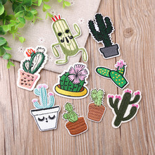 Cactus Clothing Patches Embroidery Iron On Stripes Stickers Badge patches For Clothing DIY Jeans Decoration fashion Patch 2024 - buy cheap
