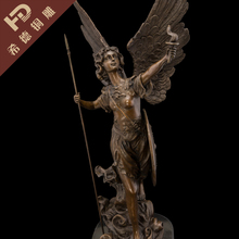 Escultura de lujo Real para decoración de jardín, estatua de busto de Ángel de la victoria y la bronce, arte del louval alado, 100% de bronce real 2024 - compra barato