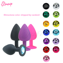 Silicone Backyard Anal Butt Plugs with Colorful Crystal Jewelry Adult Beads Anus Product Anal Plug Erotic Sex Toys for Women Men 2024 - buy cheap