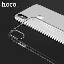 HOCO-funda de teléfono suave y transparente para iPhone, Protector trasero ultrafino de 0,8mm, para modelos XR, XS MAX, X y XS 2024 - compra barato