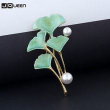 Trend Fashion Muilti Color Ma'am Leaf Dress Brooch Pin Lady Temperament High Quality Brooch Concise Clothing Accessories 2024 - buy cheap
