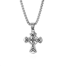 BONISKISS Men's Stainless Steel Necklace Vintage 2020 long Suspension Pendants Colar Charm Jewelry Drop Ship Man Cross Necklace 2024 - buy cheap