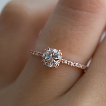 Ювелирные изделия для помолвки юбилей роскошное блестящее женское кольцо на палец Стразы 2024 - купить недорого