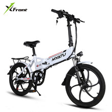 Новый x-передний брендовый алюминиевый каркас 20 дюймов электрический велосипед 6 скоростей складной мини-электро-велосипед 250 Вт литиевая батарея электрический велосипед 2024 - купить недорого