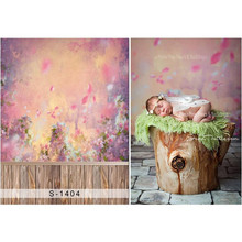Fondo de fotografía de pétalos de rosa bebé recién nacido flores impresas niños estudio de fotografía Floral fondos piso de madera 2024 - compra barato