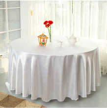 Toalha de mesa redonda simples de 120 polegadas, toalha de mesa redonda redonda de tecido de poliéster com 10 peças e frete grátis 2024 - compre barato