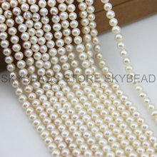 High Quality High Luster AAAA Grade 6mm Natural White Freshwater Pearl Beads for Bridal Wedding Jewelry Making 2024 - buy cheap