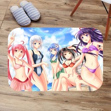 Alfombra de puerta de sala de estar Anime chica en Bikini alfombra de suelo estampada alfombras de exterior baño cocina alfombra antideslizante Felpudo de casa 2024 - compra barato