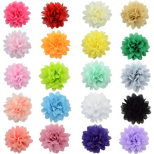 Nishine 4" 15pcs/lot Big Chiffon Flowers Flatback Used for Girl Headband Hair Clips Diy Headwear Hair Accessories 2024 - buy cheap