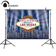 Allenjoy Casino photo background city Las Vegas bustling glitter photocall photographic backdrop photozone photo prop shoot 2024 - buy cheap