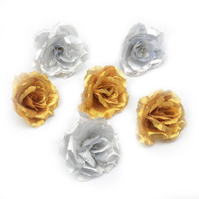 100pcs/lot 7cm Large Gold Silk Artificial Rose Flowers Head For Home Wedding Decoration DIY Craft Scrapbooking Supplies 2024 - buy cheap