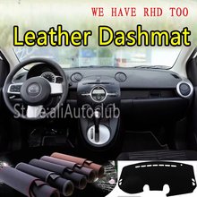 For Mazda2 Demio DE 2007 2008 2009 2010 2011 2012 2013 2014 Leather Dashmat Dashboard Cover Dash Carpet Custom Car Styling 2024 - buy cheap