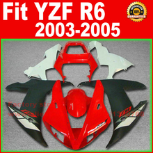 free Motorcycle body fairings kit for YAMAHA R6 2003 2004 2005 YZF R6 03 04 05 red black fairing  part 2024 - buy cheap