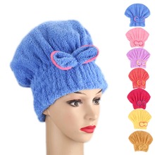 HOT Microfibre Quick Hair Drying Bath Spa Bowknot Wrap Towel Hat Cap For Bath Bathroom Accessories NDS66 2024 - compre barato