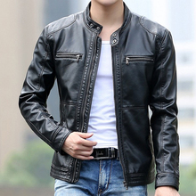 Leather jacket men fashion stand collar pilot sheepskin coat male motorcycle leather jackets jaqueta de couro Brand Clothing 2024 - buy cheap
