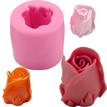 Moldes de silicona con flor de Rosa 3D para decoración de tartas, moldes para jabón, vela, Fondant, pasta de goma de Chocolate, helado, arcilla 2024 - compra barato