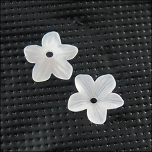 Fashion 200Pcs White Plastic Acrylic Flower Star Spacer End Bead Caps Charms 11mm 2024 - buy cheap