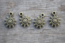 35pcs of Antique Tibetan Bronze tone sun charms pendants 2 sided 17x13mm 2024 - buy cheap