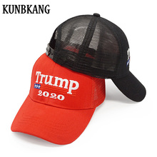 New Summer Trump 2020 Red Hat Mesh Baseball Cap KEEP AMERICA GREAT Embroidery Letter Camouflage Army Trucker Snapback Cap Gorras 2024 - buy cheap