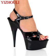 Summer 15 cm super high heels, Roman style model banquet show stage performance sandals 2024 - buy cheap